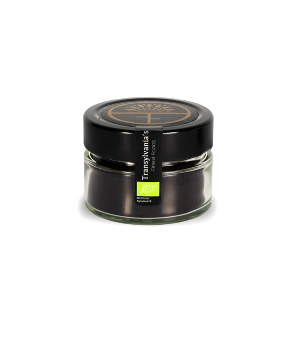 Pudra de Afine Negre 50g bio la borcan Transylvania’s Finest Foods