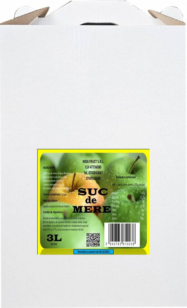 Suc de Mere BIO 3L